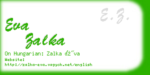 eva zalka business card